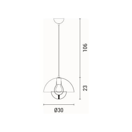 Lustră pe cablu JARDEN 1xE27/15W/230V maro