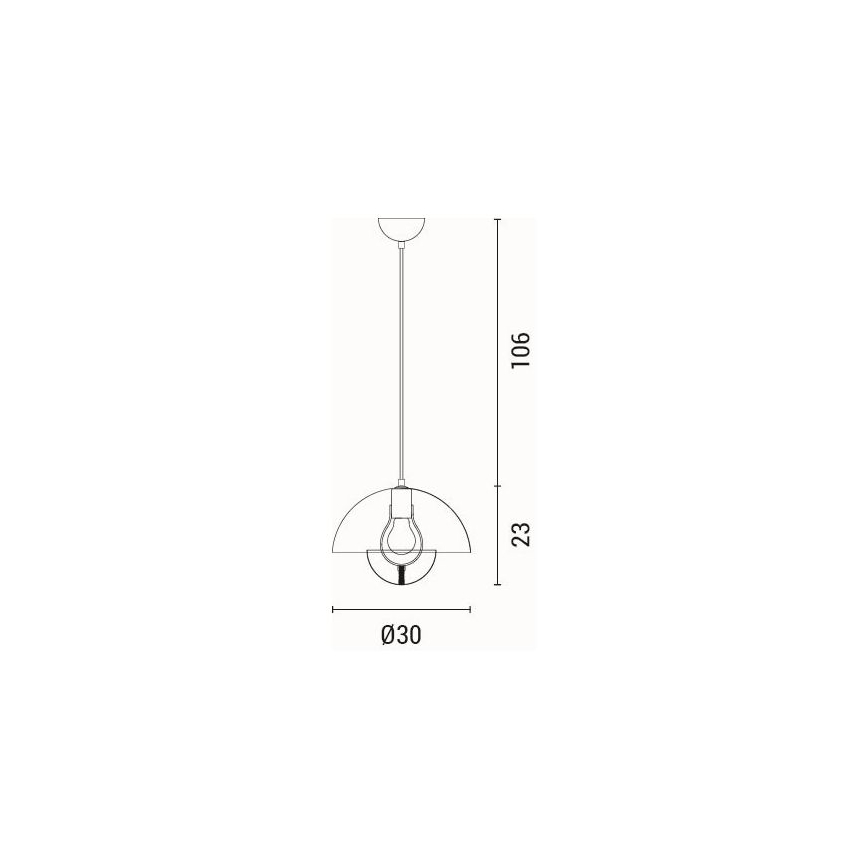 Lustră pe cablu JARDEN 1xE27/15W/230V maro