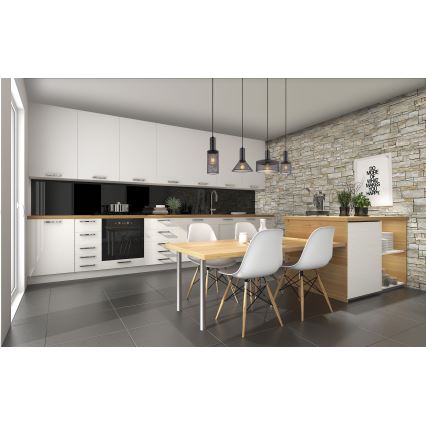 Lustră pe cablu 4xE27/60W/230V negru Globo