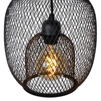 Lustră pe cablu JERREL 1xE27/40W/230V neagră Lucide 78396/01/30