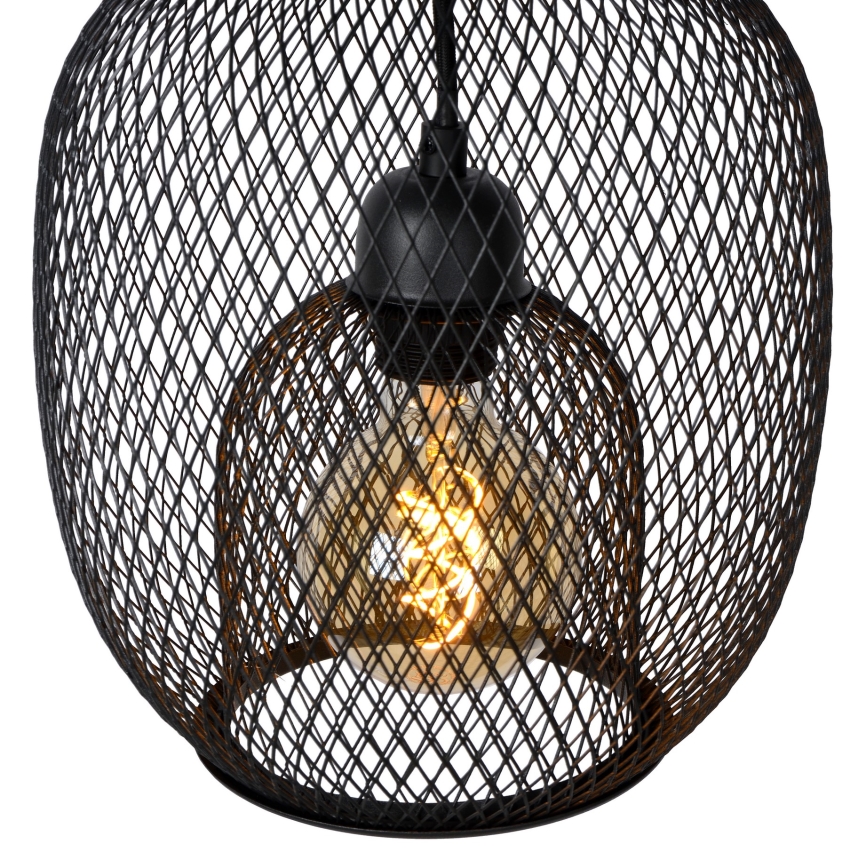 Lustră pe cablu JERREL 1xE27/40W/230V neagră Lucide 78396/01/30