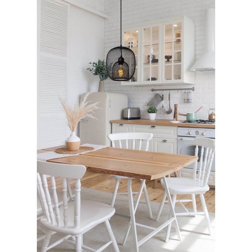 Lustră pe cablu JERREL 1xE27/40W/230V neagră Lucide 78396/01/30