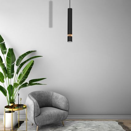 Lustră pe cablu JOKER BLACK WOOD 1xGU10/8W/230V