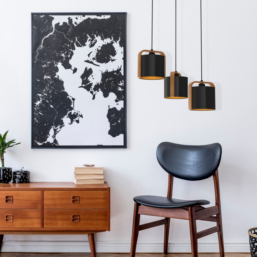 Lustră pe cablu JONKO 3xE27/60W/230V