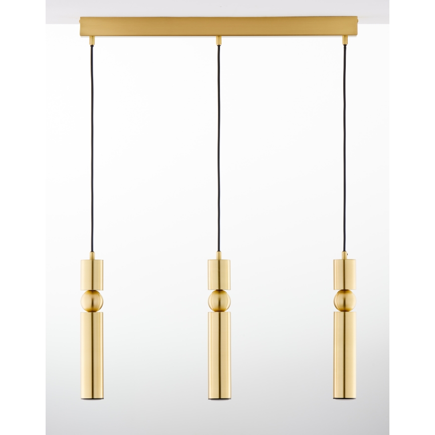 Lustră pe cablu Jupiter 2010 ALAS 3xGU10/10W/230V auriu