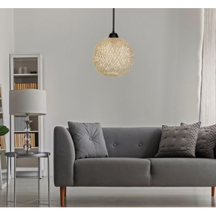 Lustră pe cablu JUTE 1xE27/60W/230V bej