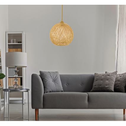 Lustră pe cablu JUTE 1xE27/60W/230V bej