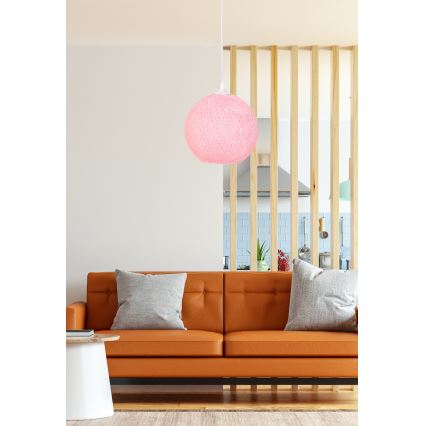 Lustră pe cablu JUTE 1xE27/60W/230V roz