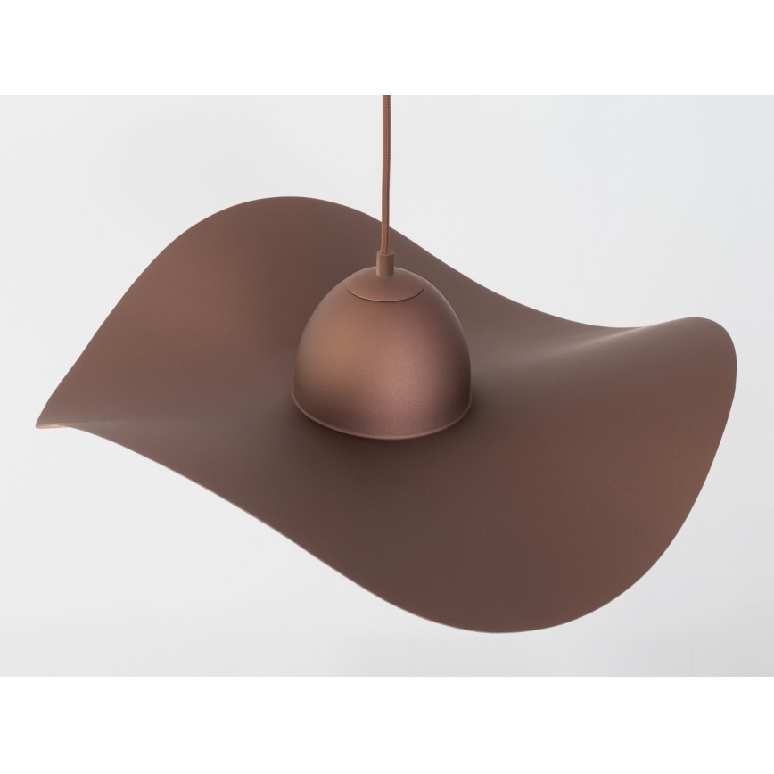 Lustră pe cablu KAPELLO 1xE27/60W/230V d. 55 cm maro/cupru