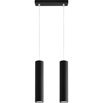 Lustră pe cablu KARADON 2xGU10/30W/230V negru