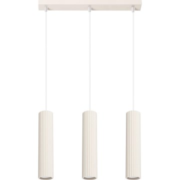 Lustră pe cablu KARBON 3xGU10/10W/230V crem