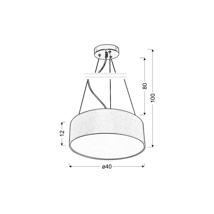 Lustră pe cablu KIOTO 3xE27/40W/230V
