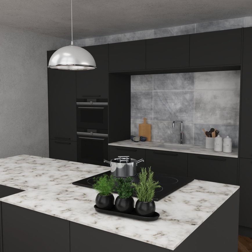 Lustră pe cablu KITCHEN 1xE14/60W/230V albă/crom