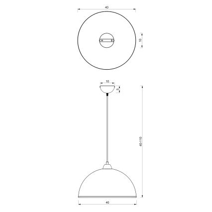 Lustră pe cablu KITCHEN 1xE14/60W/230V albă