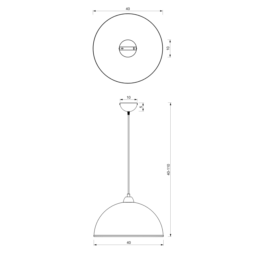 Lustră pe cablu KITCHEN 1xE14/60W/230V albă