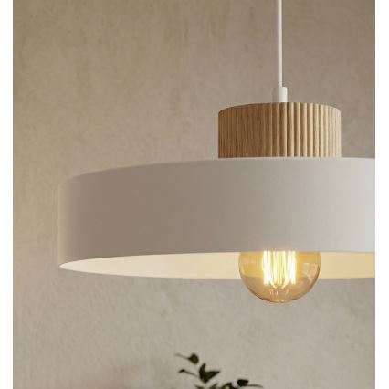 Lustră pe cablu KIVI, 1xE27/15W/230V, alb