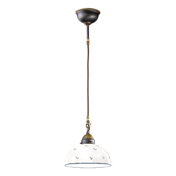 Lustră pe cablu Kolarz 731.30.24 NONNA 1xE27/75W/230V d. 30 cm albastru