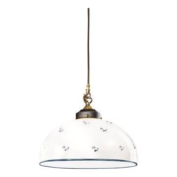 Lustră pe cablu Kolarz 731.32.19 NONNA 1xE27/75W/230V d. 36 cm albastru