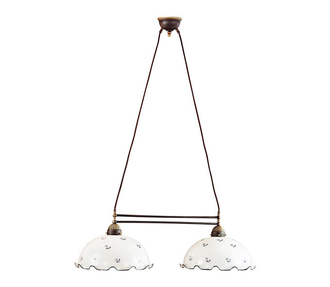 Lustră pe cablu Kolarz 731.82.25 NONNA 2xE27/75W/230V albastră