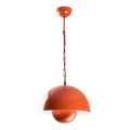 Lustră pe cablu KURE 1xE27/40W/230V portocaliu