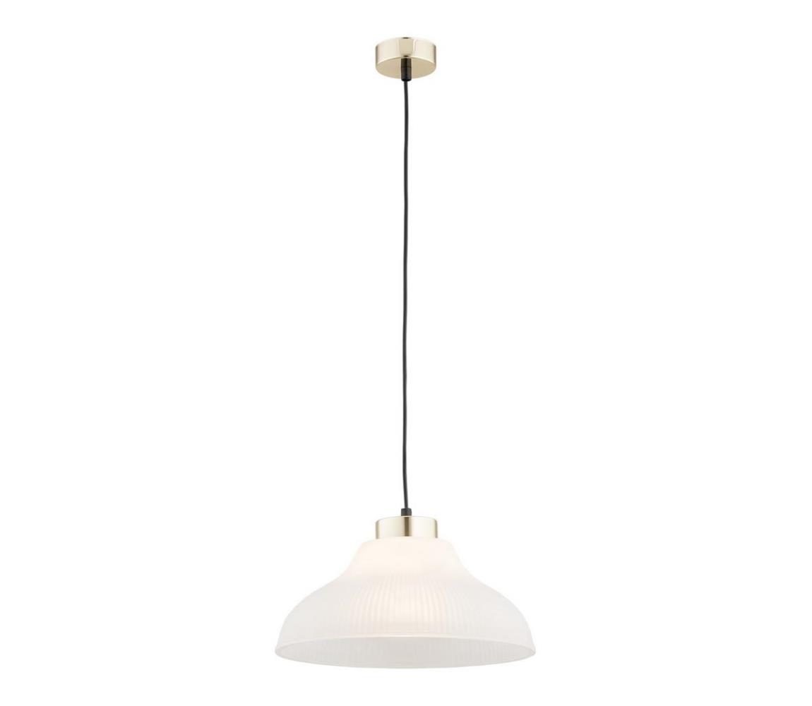 Lustră pe cablu LAGUNA 1xE27/15W/230V alamă/albă Argon 4093