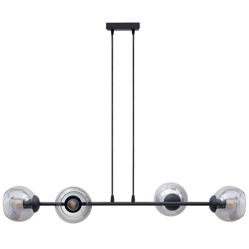 Lustră pe cablu LATIL 4xE27/60W/230V negru