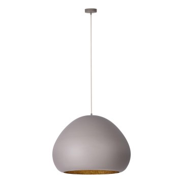 Lustră pe cablu LAVA 1xE27/15W/230V taupe/auriu