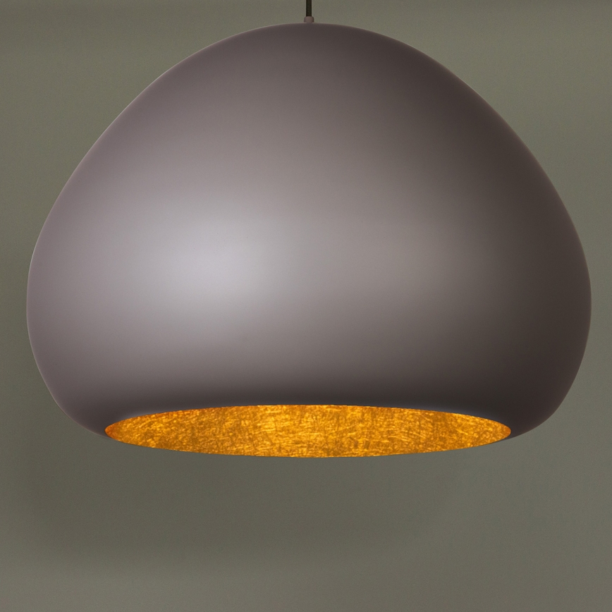 Lustră pe cablu LAVA 1xE27/15W/230V taupe/auriu