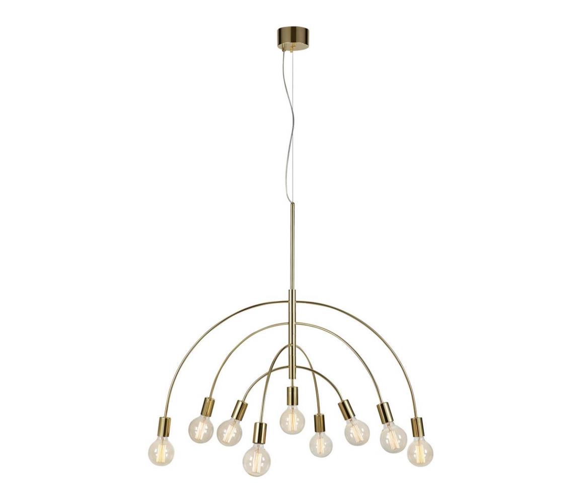 Lustră pe cablu LAVELLO 9xE27/40W/230V aurie Markslöjd 108289
