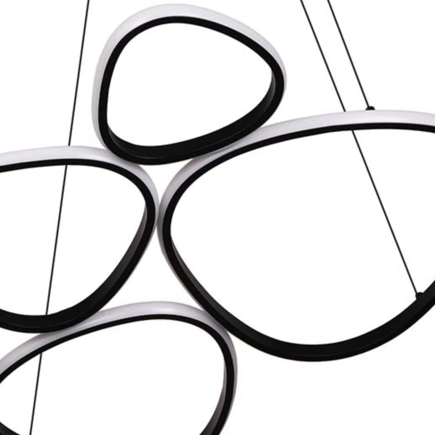 Lustră pe cablu LED PETRA LED/58W/230V 4000K neagră