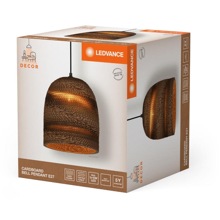 Lustră pe cablu Ledvance DECOR CARDBOARD 1xE27/15W/230V d. 25 cm