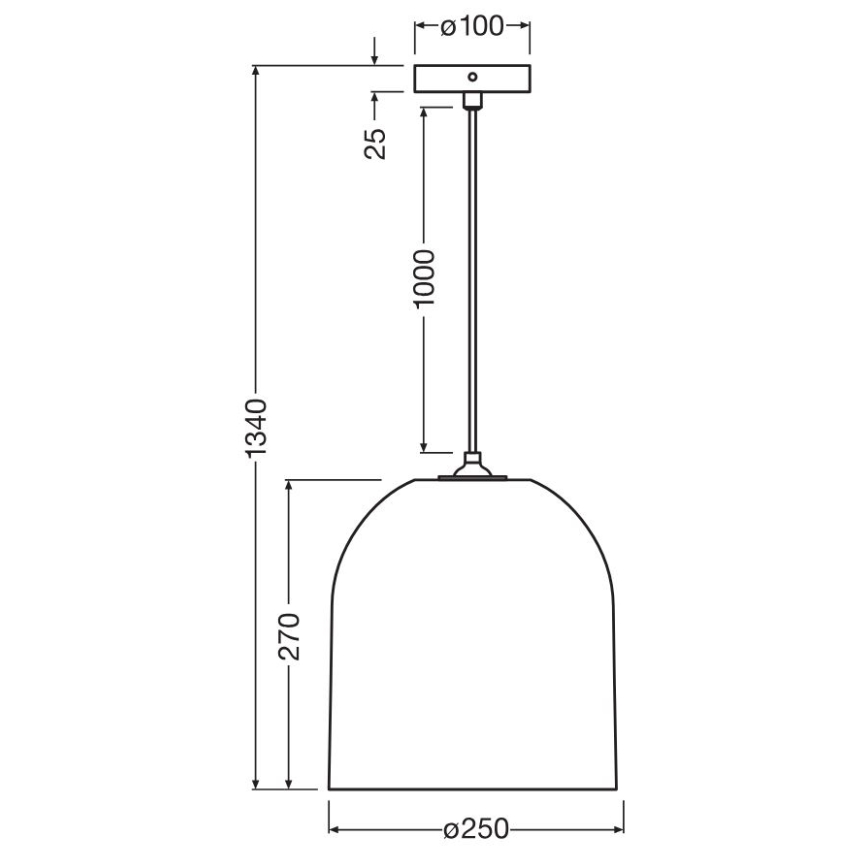 Lustră pe cablu Ledvance DECOR CARDBOARD 1xE27/15W/230V d. 25 cm
