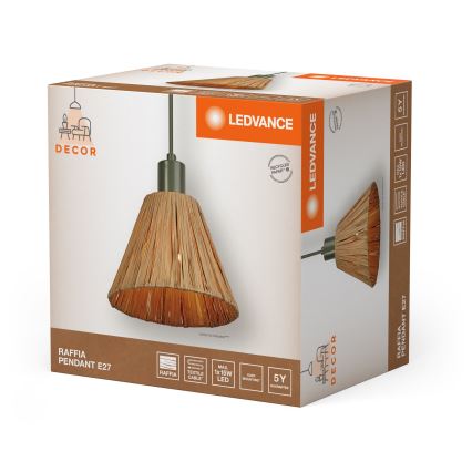 Lustră pe cablu Ledvance DECOR RAFFIA 1xE27/15W/230V