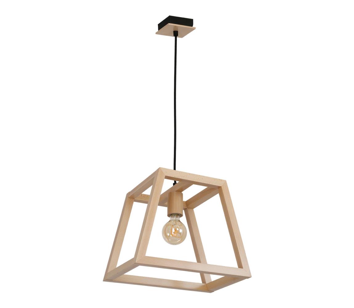 Lustră pe cablu LEGNO 1xE27/60W/230V