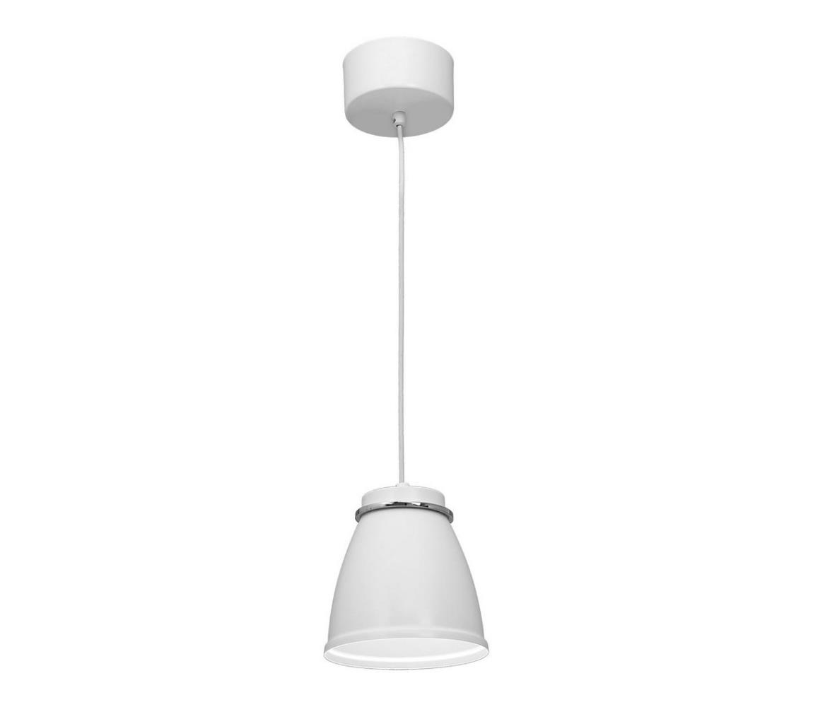Lustră pe cablu LERDO 1xE27/60W/230V albă/crom lucios