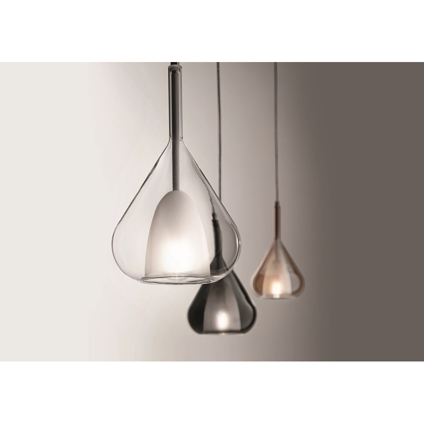 Lustră pe cablu LILA 1xE27/40W/230V gri Fabas Luce 3481-40-126