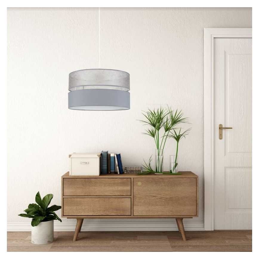 Lustră pe cablu LIMA 1xE27/60W/230V gri