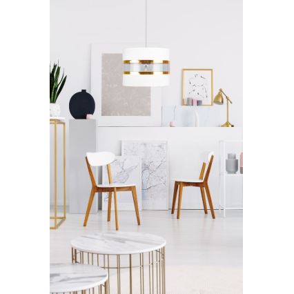 Lustră pe cablu LIND 1xE27/60W/230V alb