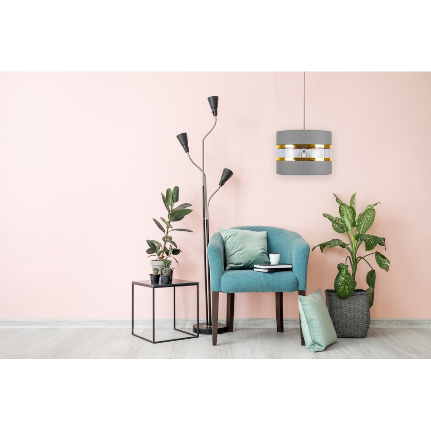 Lustră pe cablu LIND 1xE27/60W/230V gri