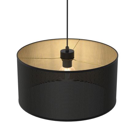 Lustră pe cablu LOFT SHADE 1xE27/60W/230V d. 40 cm neagră/aurie