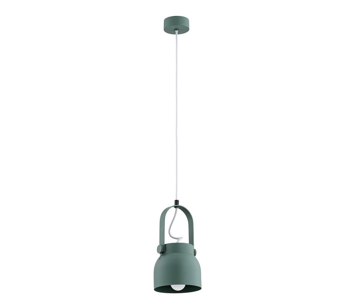 Lustră pe cablu LOGAN 1xE27/15W/230V d. 14 cm verde Argon 8293