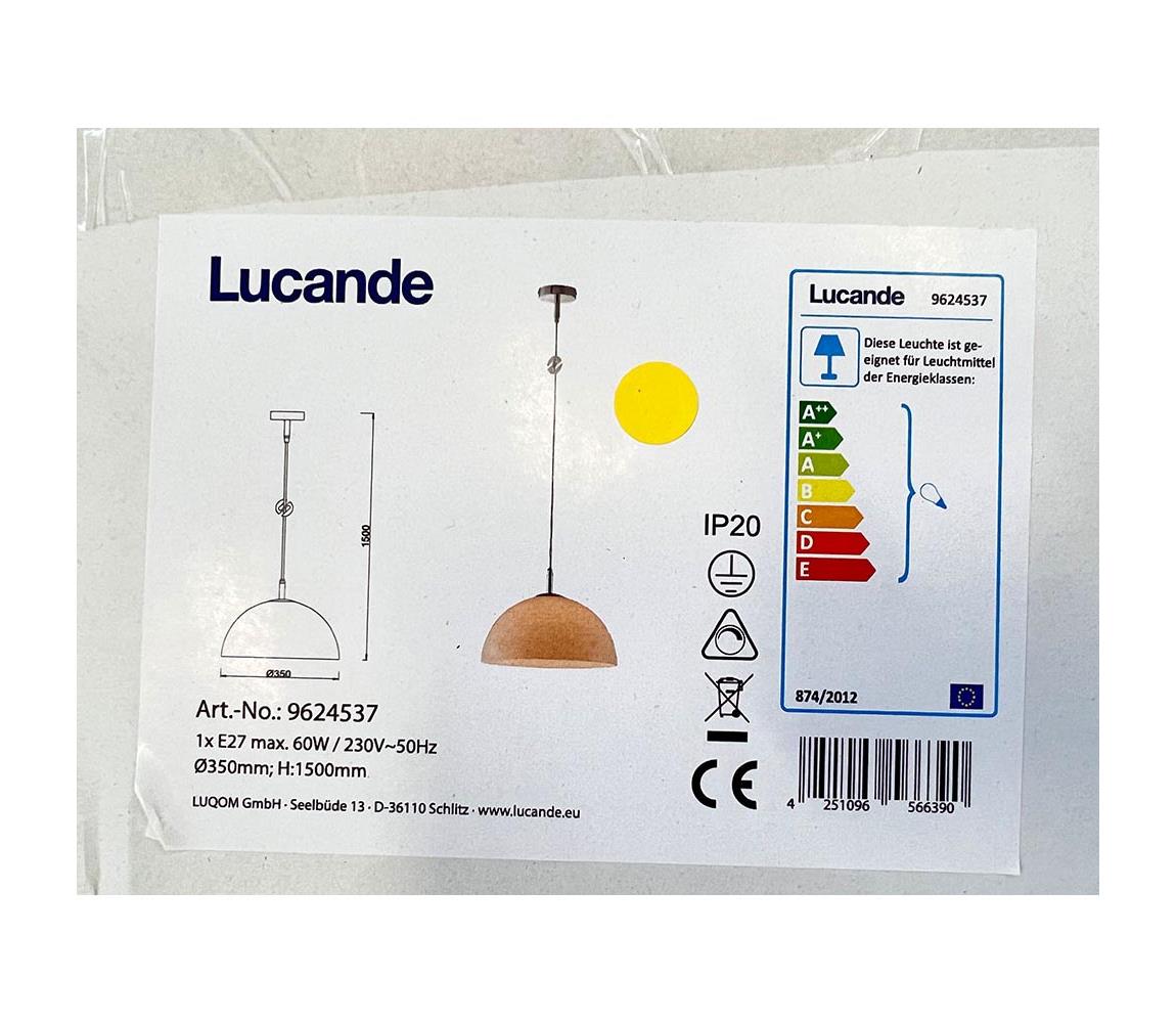 Lustră pe cablu LOURENCO 1xE27/60W/230V Lucande