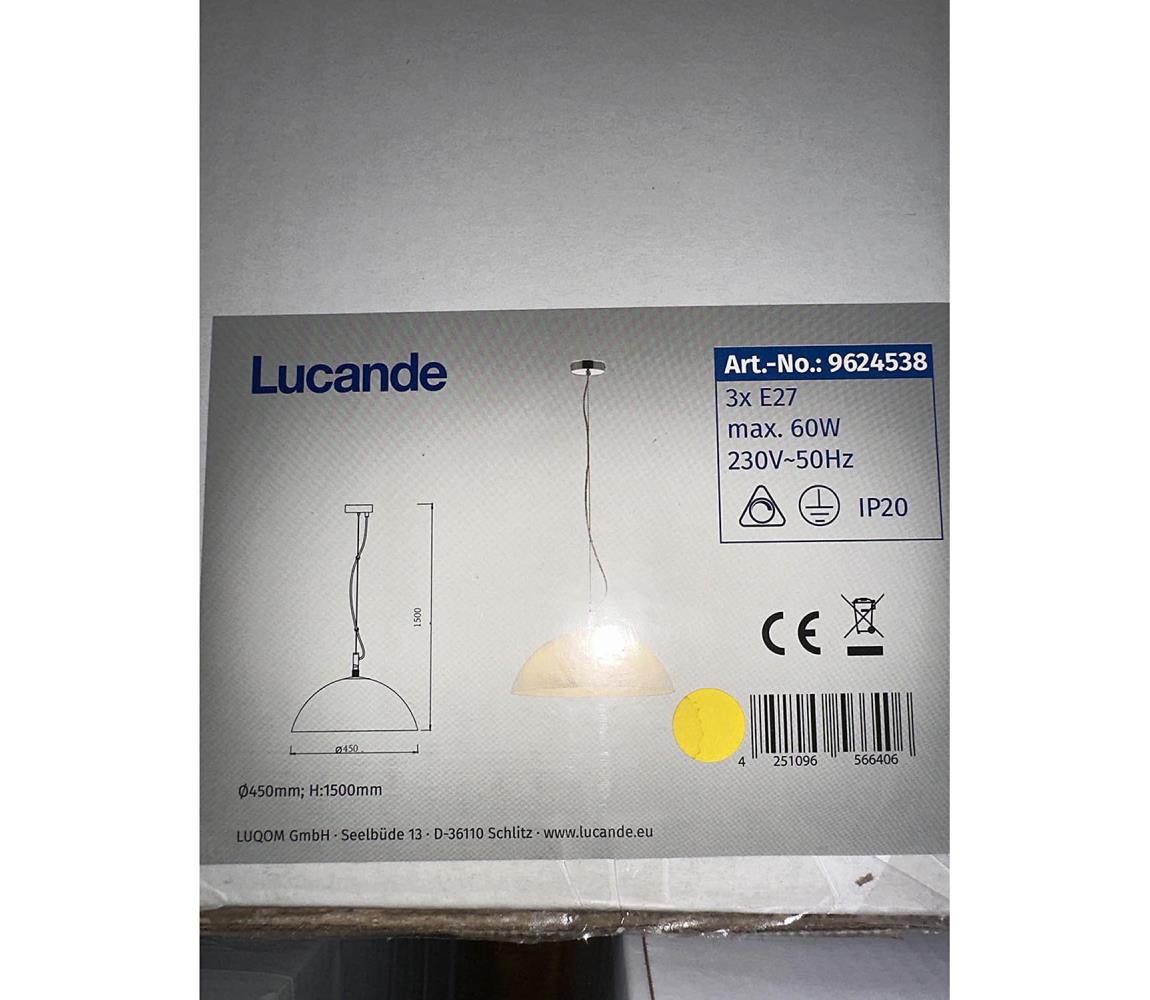 Lustră pe cablu LOURENCO 3xE27/60W/230V Lucande