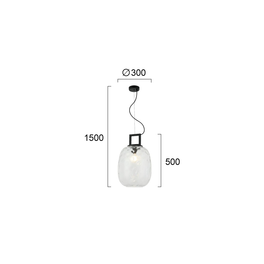 Lustră pe cablu LUCY 1xE27/40W/230V neagră