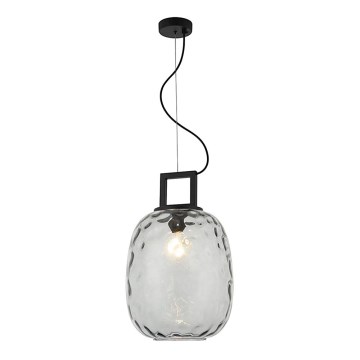 Lustră pe cablu LUCY 1xE27/40W/230V negru fumuriu