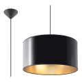 Lustră pe cablu LUXOR 40 1xE27/60W/230V auriu/negru