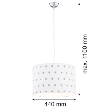 Lustră pe cablu MAGIC 1xE27/15W/230V albă Argon 4133