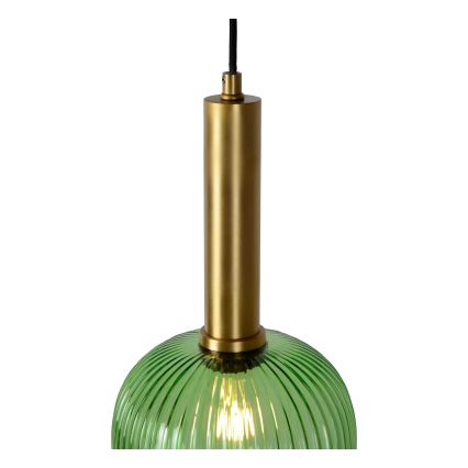 Lustră pe cablu MALOTO 1xE27/40W/230V d. 20 cm verde Lucide 45386/20/33