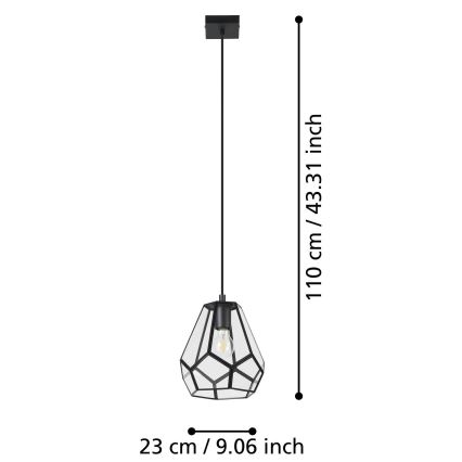 Lustră pe cablu 1xE27/40W/230V Eglo