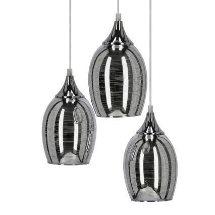 Lustră pe cablu MARINA 3xE27/60W/230V crom